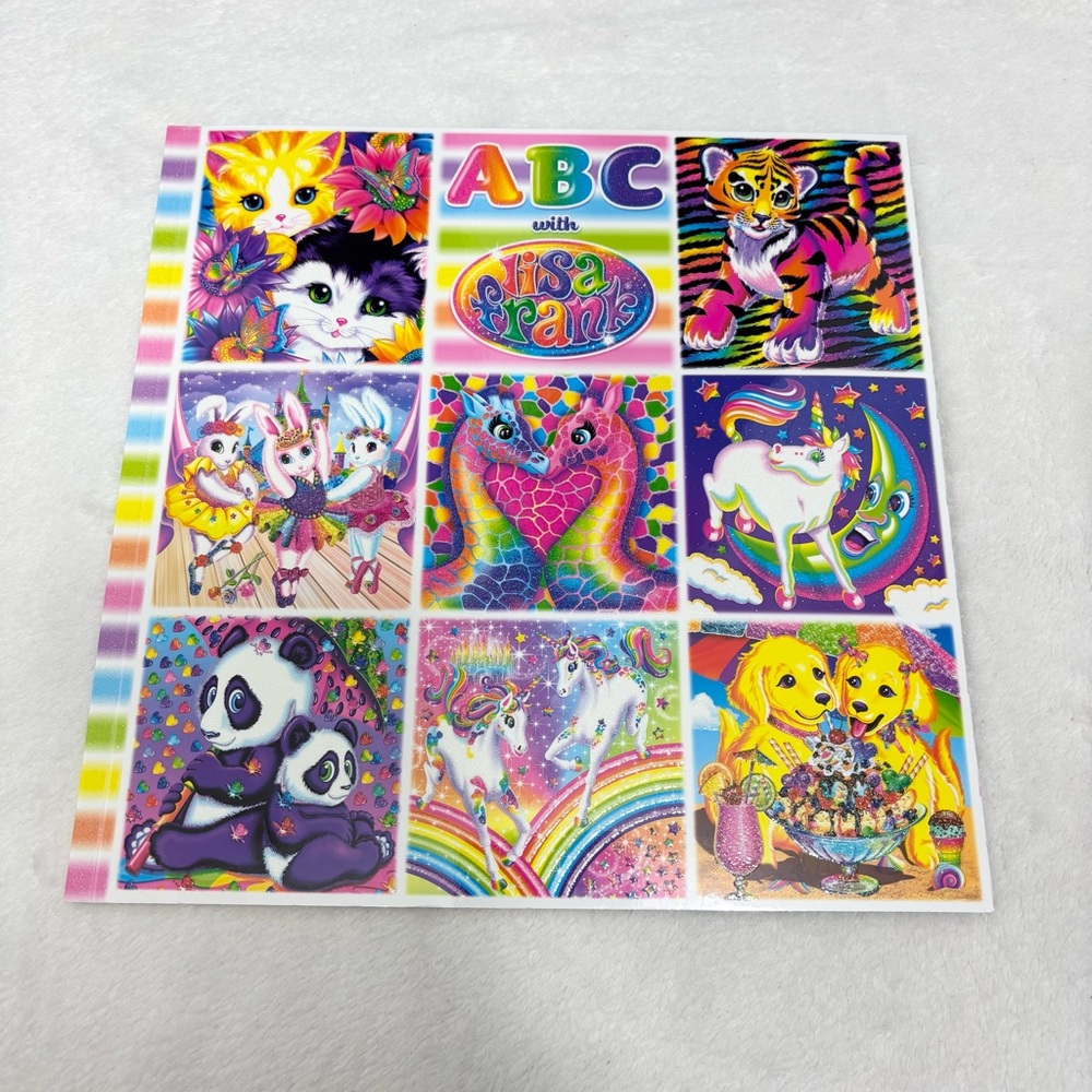 Lisa Frank ABC Poster Book with Rainbow‎ Animals NEW